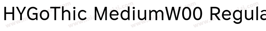 HYGoThic MediumW00 Regular Regular字体转换